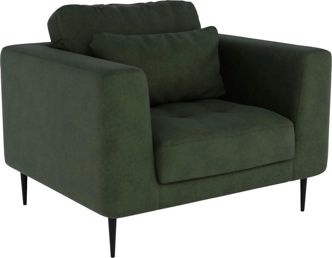 TRENDMANUFAKTUR Sessel Luzi, Loungesessel, modern mit extra hohen Füßen